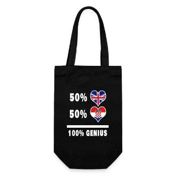 Croatie et Grande-Bretagne 100% Genius Flag - Sac à bouteille - noir - Devant