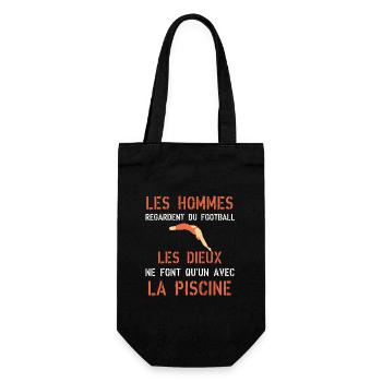 citation piscine humour - Sac à bouteille - noir - Devant