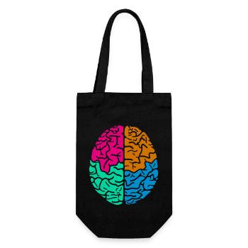 Colorful Brain buntes Gehirn - Gift Bag for Bottles - black - Front
