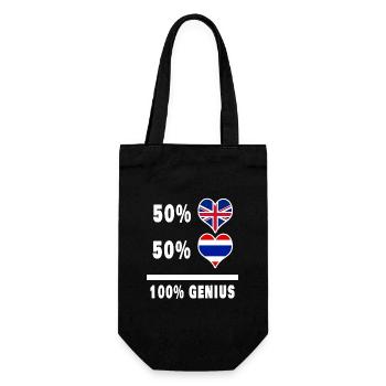 Thailand and Great Britain 100% Genius Flag - Gift Bag for Bottles - black - Front