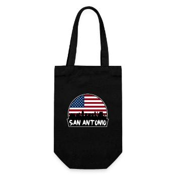 San Antonio Texas États-Unis Flag Skyline Silhouette - Sac à bouteille - noir - Devant