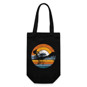Retro Ridge Bicycle Sunset - Gift Bag for Bottles - black - Front