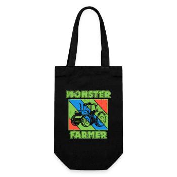 Farm Farmer Vehicle Statement Tractor - Gift Bag for Bottles - black - Front