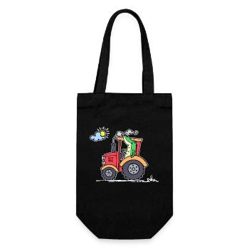 Feld Bauer Tractor Agricultural Machinery Commercial Vehicle - Gift Bag for Bottles - black - Front
