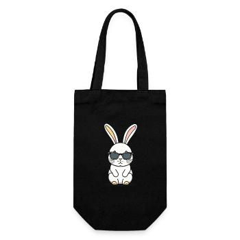 Rabbit sunglasses - Gift Bag for Bottles - black - Front