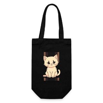 Kitten Cute - Gift Bag for Bottles - black - Front