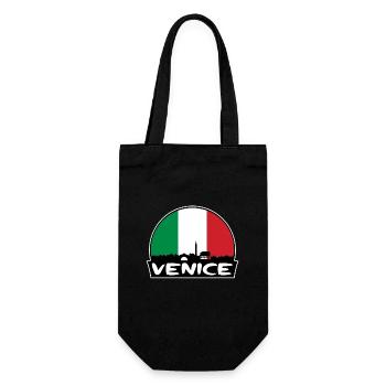 Venise Italie Flag Skyline Silhouette Voyage - Sac à bouteille - noir - Devant
