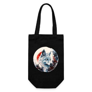Wolf - Gift Bag for Bottles - black - Front