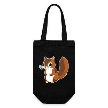 Squirrel - Gift Bag for Bottles - black - Front