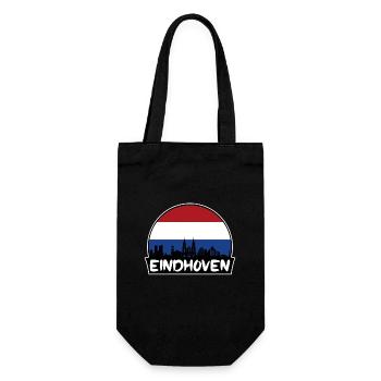 Eindhoven Netherlands Flag Skyline Silhouette Trav - Gift Bag for Bottles - black - Front