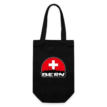 Berne Suisse Flag Skyline Silhouette Voyage - Sac à bouteille - noir - Devant