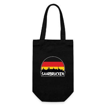Sarrebruck Allemagne Flag Skyline Silhouette Voyage - Sac à bouteille - noir - Devant