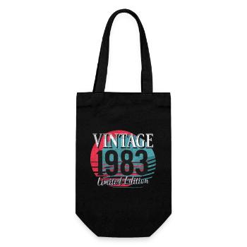 40e anniversaire Millésime 1983 Rétro Coucher de soleil - Sac à bouteille - noir - Devant