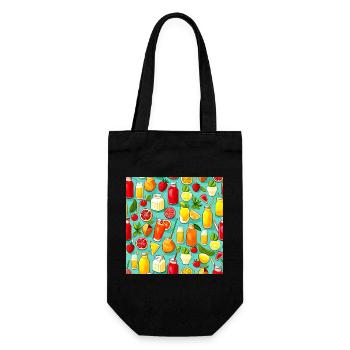 Leckeres Sommerlimonaden-Muster - Geschenkbeutel für Flaschen - Schwarz - Vorne