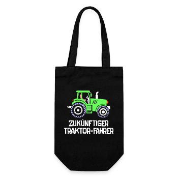 Landleben Fahrzeug Landwirt Traktor Statement - Geschenkbeutel für Flaschen - Schwarz - Vorne