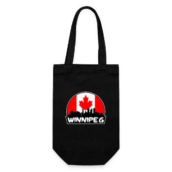 Winnipeg Kanada Flagge Skyline Silhouette Reisen - Geschenkbeutel für Flaschen - Schwarz - Vorne