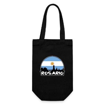 Rosario Argentine Flag Skyline Silhouette Voyage - Sac à bouteille - noir - Devant