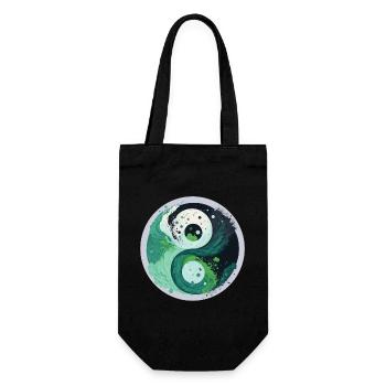Yin Yang - Geschenkbeutel für Flaschen - Schwarz - Vorne