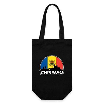 Chisinau Moldova Skyline Vintage Sunset Travel - Gift Bag for Bottles - black - Front