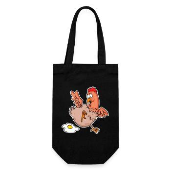 Funny Chicken - Poulets fermiers - Sac à bouteille - noir - Devant