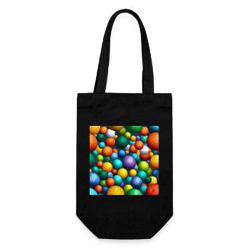 Sphères de mosaïque arc-en-ciel - Sac à bouteille - noir - Devant