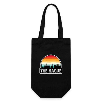 Den Haag Niederlande Flagge Skyline Reisesouvenir - Geschenkbeutel für Flaschen - Schwarz - Vorne