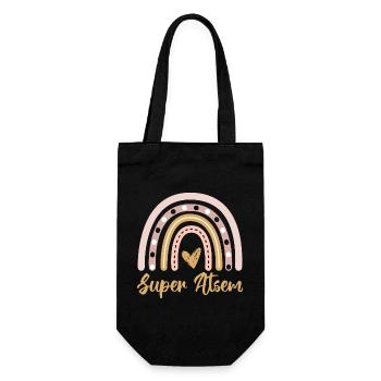 Super atsem cadeau merci atsem arc en ciel - Sac à bouteille - noir - Devant