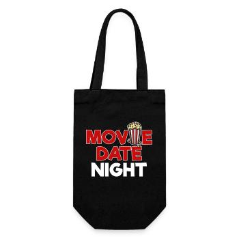 Popcorn Statement Movies Cinema Night Streaming - Gift Bag for Bottles - black - Front