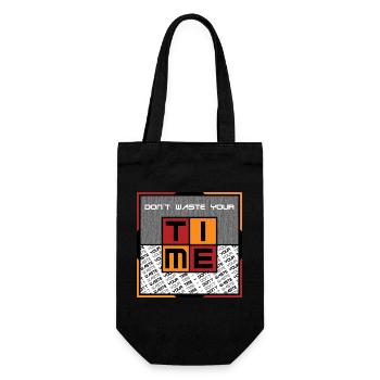 Dont waste your time - Gift Bag for Bottles - black - Front