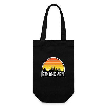 Eindhoven Netherlands Flag Skyline Travel Souvenir - Gift Bag for Bottles - black - Front
