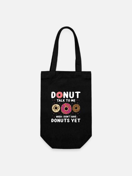 Donut spricht mit mir Design - Geschenkbeutel für Flaschen - Schwarz