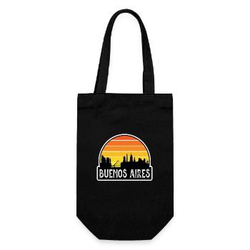Buenos Aires Argentinien-Flagge Skyline Reisen Souveni - Geschenkbeutel für Flaschen - Schwarz - Vorne
