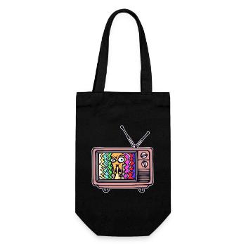 TV Night Streaming Theater Movies Television - Gift Bag for Bottles - black - Front