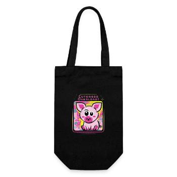 Free-spirited mud pig - Gift Bag for Bottles - black - Front
