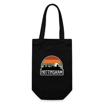 Nottingham England Flag Skyline Travel Souvenir - Gift Bag for Bottles - black - Front