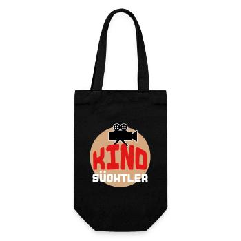 Movies Statement Theater Kamera Filmabend Kino - Geschenkbeutel für Flaschen - Schwarz - Vorne