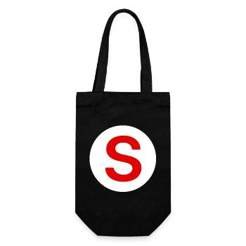 Car, senior on board sticker - Gift Bag for Bottles - black - Front