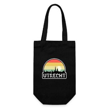 Utrecht Pays-Bas Flag Skyline Souvenir de voyage - Sac à bouteille - noir - Devant