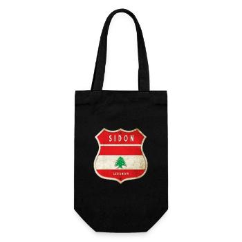 Sidon Liban Armoiries Drapeaux Design - Sac à bouteille - noir - Devant