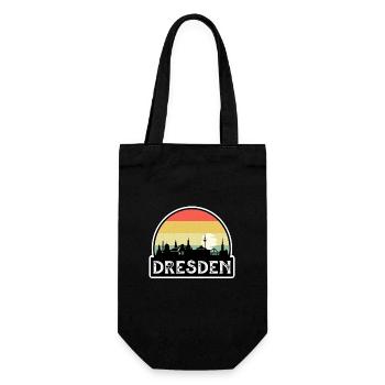 Dresde Allemagne Flag Skyline Souvenir de voyage - Sac à bouteille - noir - Devant