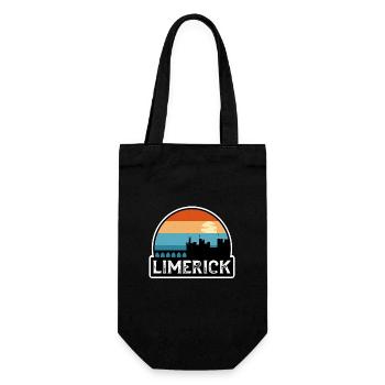 Limerick Irlande Flag Skyline Souvenir de voyage - Sac à bouteille - noir - Devant
