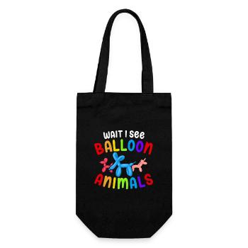 Balloon Twisting Design - Gift Bag for Bottles - black - Front