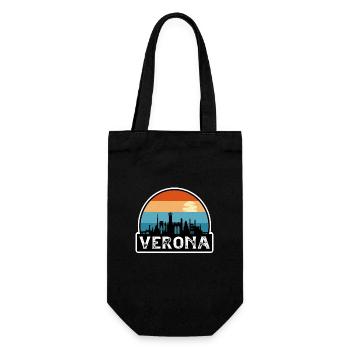 Vérone Italie Flag Skyline Souvenir de voyage - Sac à bouteille - noir - Devant