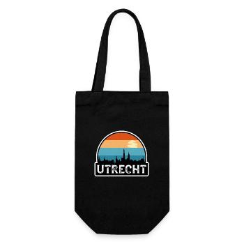 Utrecht Pays-Bas Flag Skyline Souvenir de voyage - Sac à bouteille - noir - Devant