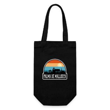Palma De Mallorca Spain Flag Skyline Travel Souven - Gift Bag for Bottles - black - Front