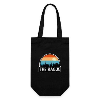 Den Haag Niederlande Flagge Skyline Reisesouvenir - Geschenkbeutel für Flaschen - Schwarz - Vorne