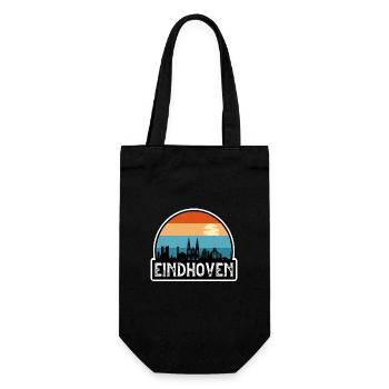 Eindhoven Netherlands Flag Skyline Travel Souvenir - Gift Bag for Bottles - black - Front
