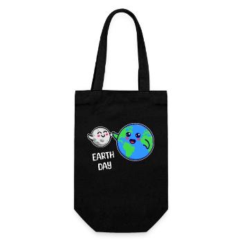 Mother Earth Environment Eco-Friendly Statement - Gift Bag for Bottles - black - Front