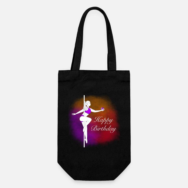 Pole Dance Birthday Gradient Illustration - Gift Bag for Bottles - black