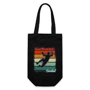 Handball Handballer - Geschenkbeutel für Flaschen - Schwarz - Vorne